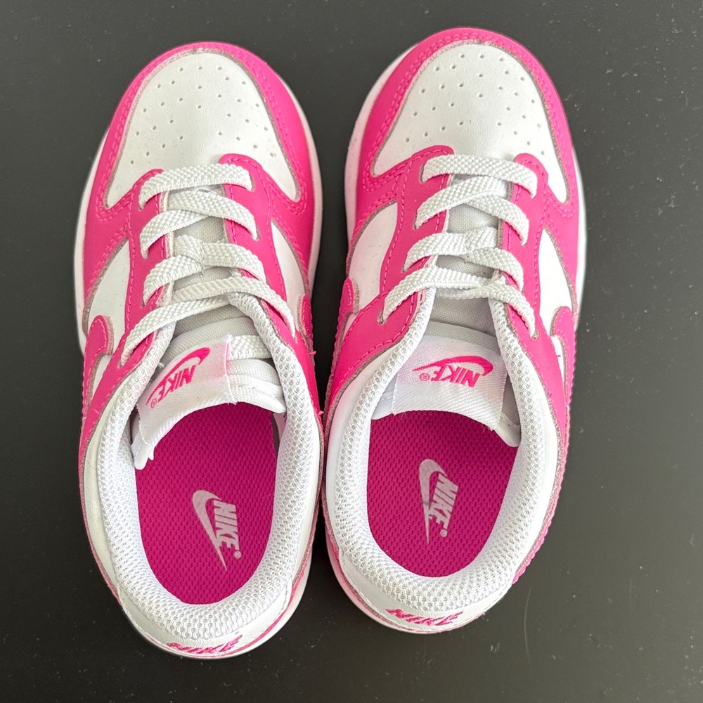 US 9C - Nike Toddlers Vibrant Pink and White Sneakers